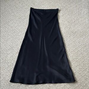 Anine Bing Black Satin Slip Skirt
